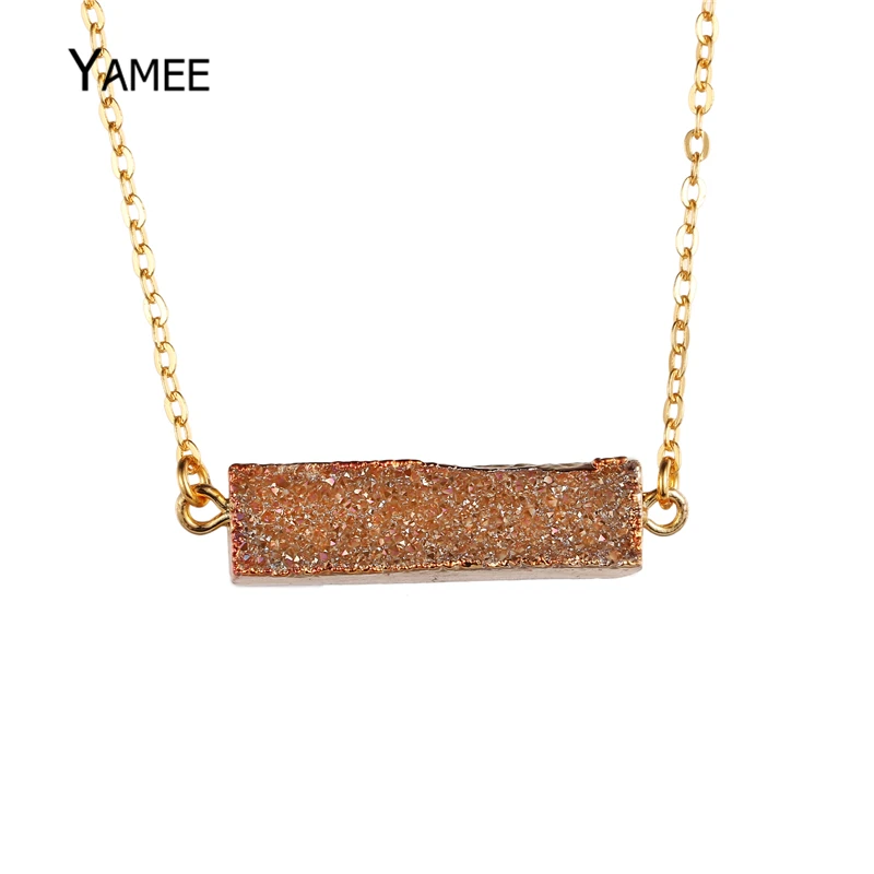 Уникальный Титан кристалл Druzy Агаты Натуральный камень 24 К золото Цвета