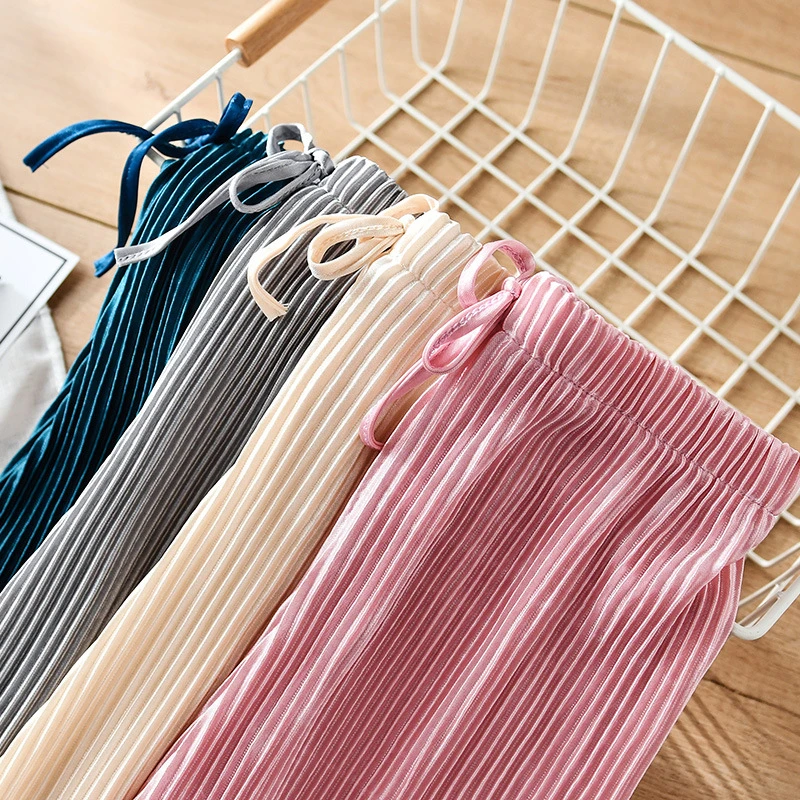 Summer Girl Wide Leg Pant Toddler Kids Casual Loose Trouser Child Pleated Chiffon Pants Teenage Girls Clothing Leggings 12 13 14