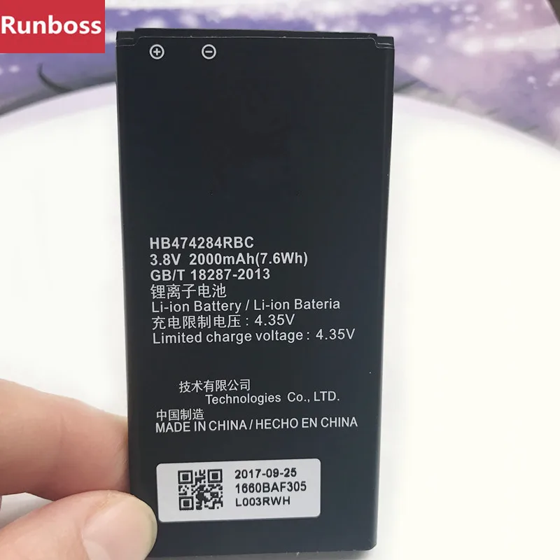 Оригинальный новый аккумулятор 2000 мАч HB474284RBC для huawei Honor Holly 3G Huawei 3C Play с