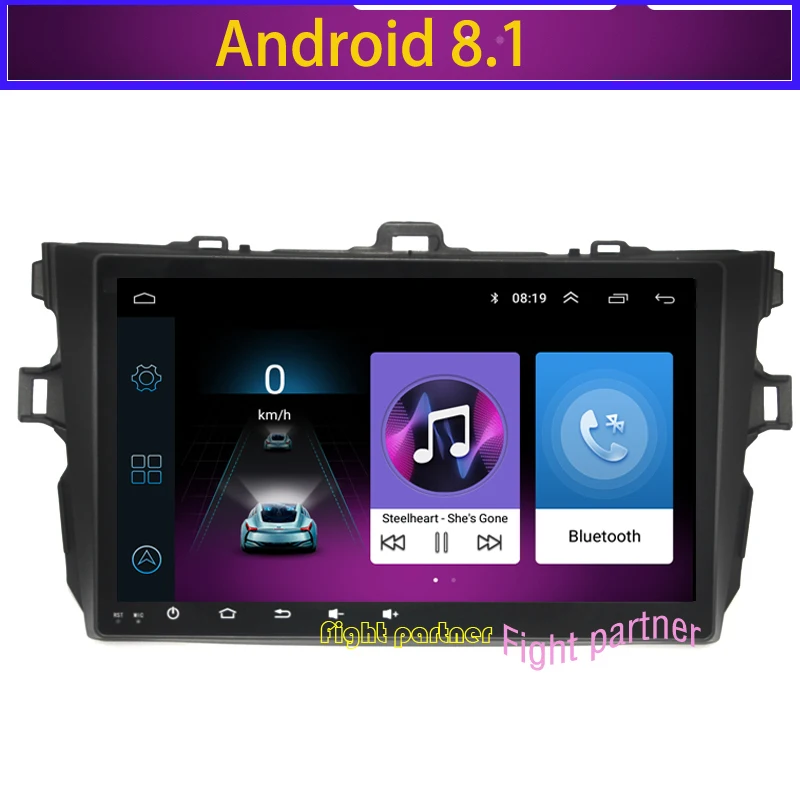 Бойцовский партнер Android 8.1car dvd для toyota corolla 2008 2007 2009 2010 2011 автомобильный