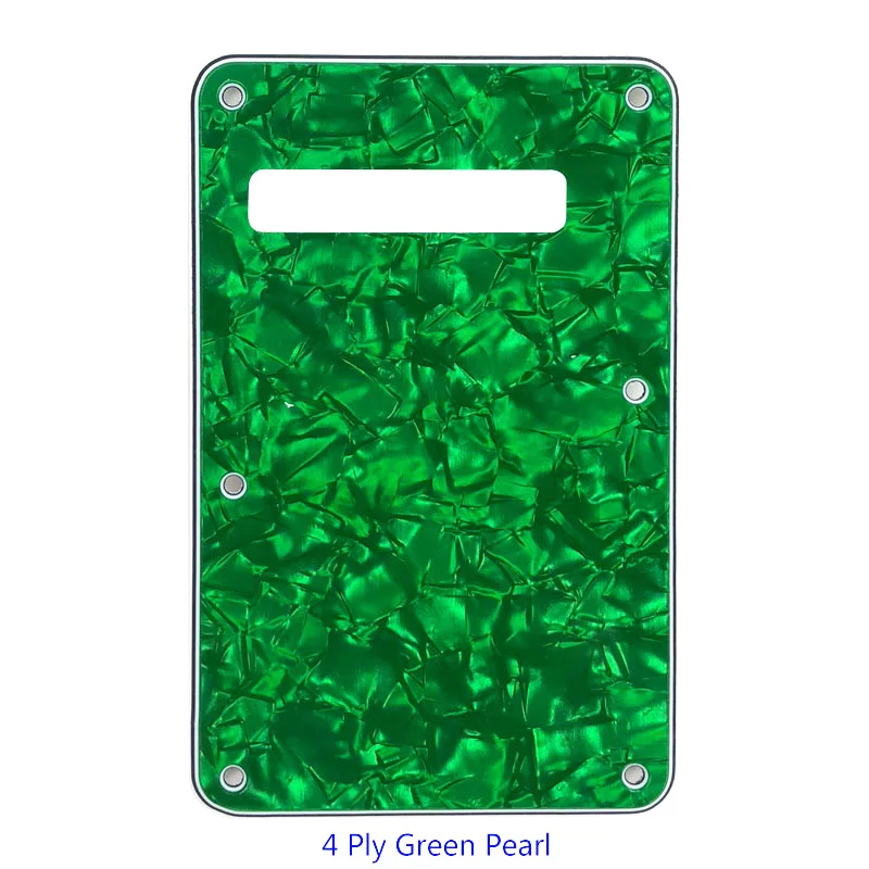 4 ply green pearl Pleroo гитарные части тремоло Полость Крышка задняя пластина для Stratocaster Strat современный стиль электрогитара с 6 винтами - Цвет: 4 ply green pearl