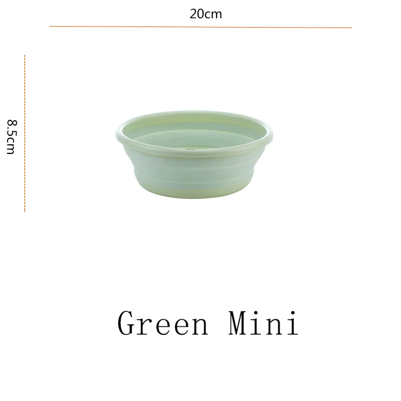Green Mini Портативное складное ведро, складной умывальник для туризма, умывальник для кемпинга, Автомобильный складной умывальник, бытовые инструменты для чистки ведра - Цвет: Green Mini