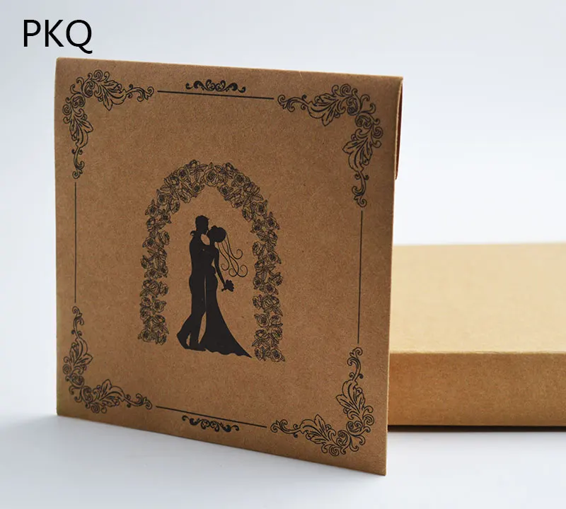 50pcs Wholesale Wedding CD/DVD Case Box Kraft Paper CD Packaging Cover Sleeves Discs DVD Storage Bag Envelope 12.8x12.8cm | Дом и сад
