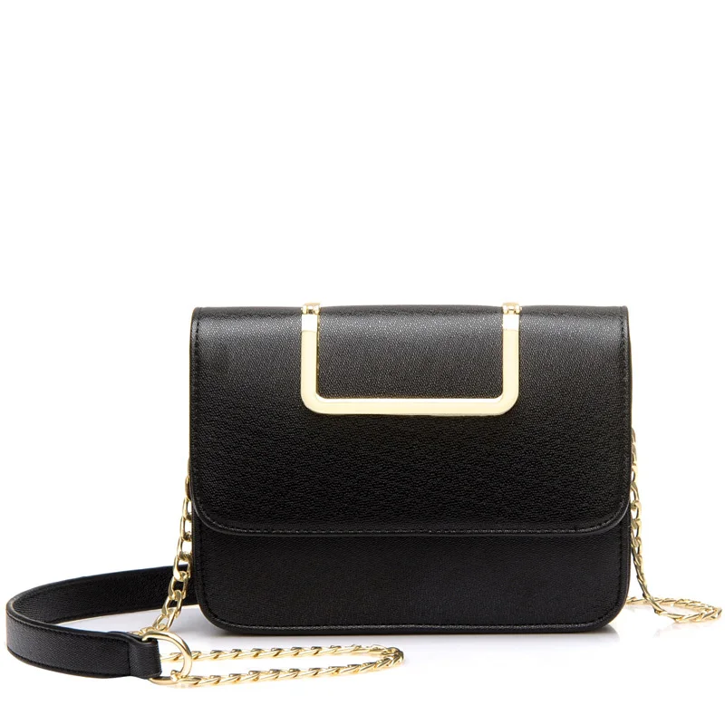 Твердое Покрытие Лоскут Цепи Crossbody сумки Женские Сумка 2016 Кожа PU Сумочка