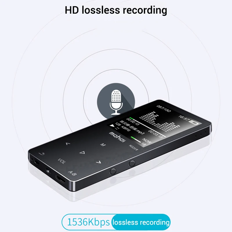 Металлический Bluetooth MP3 плеер без потерь HiFi MP3 музыкальный плеер с высококачественным звуком динамик электронная книга FM радио часы