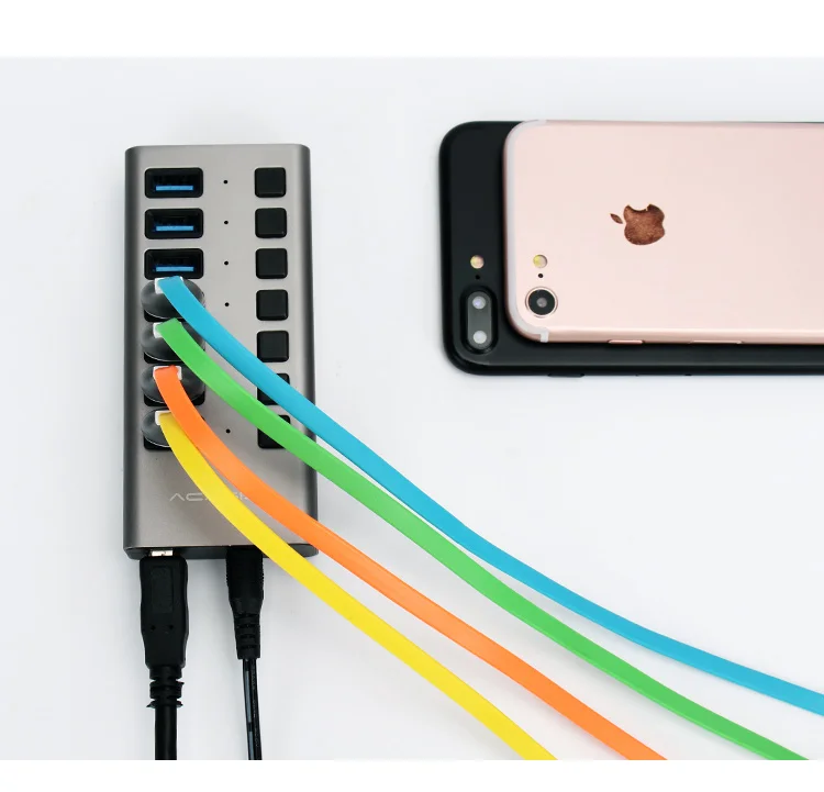 Acasis USB 3 0 7 портовый сплиттер многоинтерфейсный расширительный концентратор