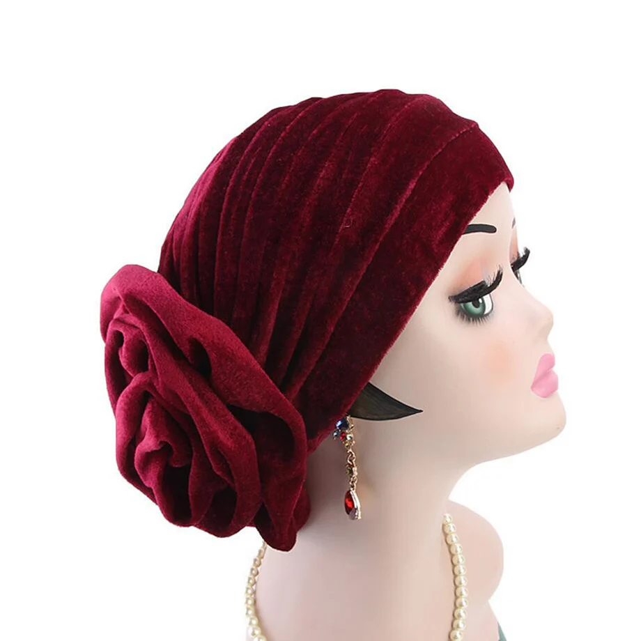 

Women Head Caps Hats Hijabs Bonnet Islamic Cover Turbans Plain Corduroy Floral Muslim Inner Skullcap