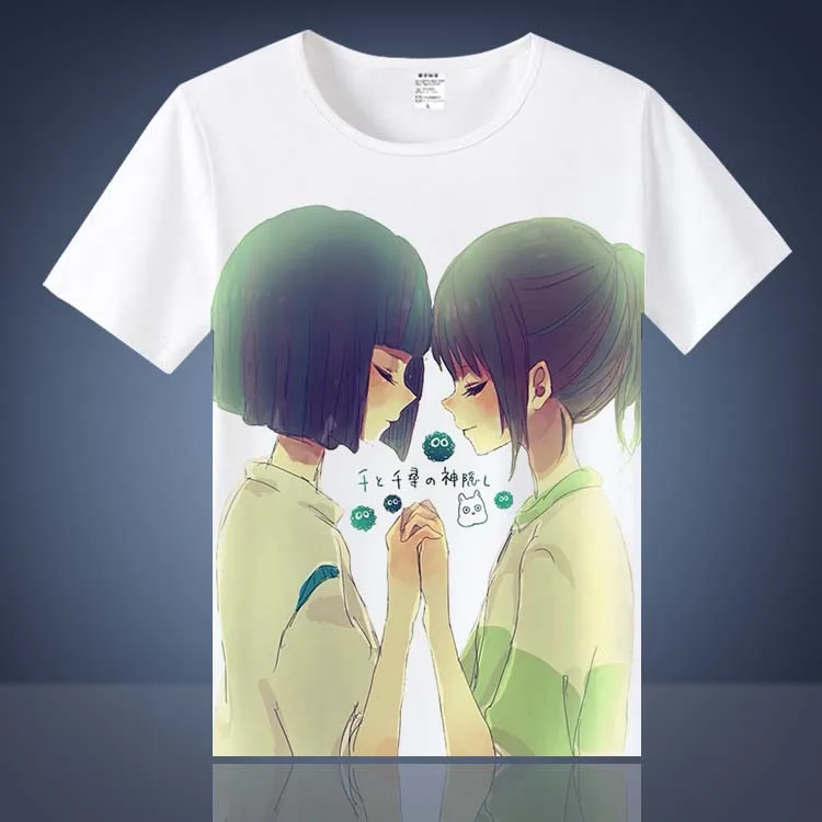 Новинка хлопковые футболки для косплея из аниме Ogino Chihiro с рисунком мультфильма