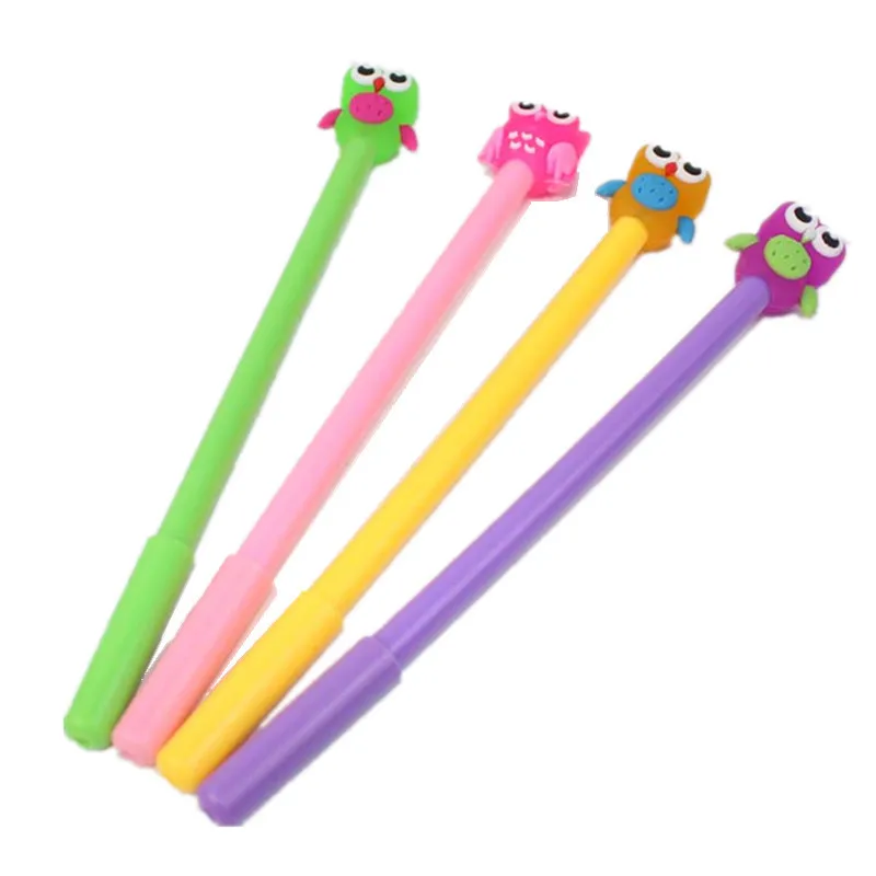 36pc/lot cute Cartoon owl animal Gel ink pen/creative cartoon student office water pen / signature pen/children gift | Канцтовары для