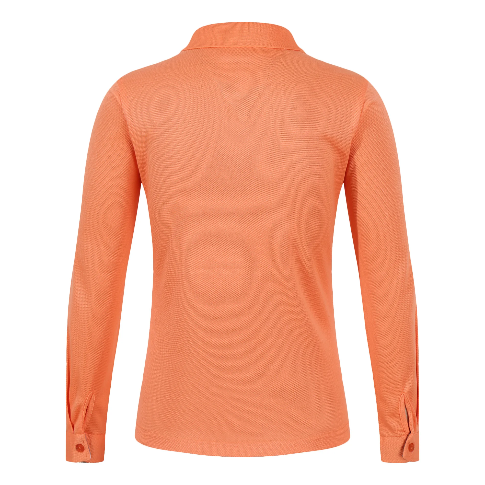 Женская рубашка поло из вискозной ткани с длинным рукавом в простом стиле без