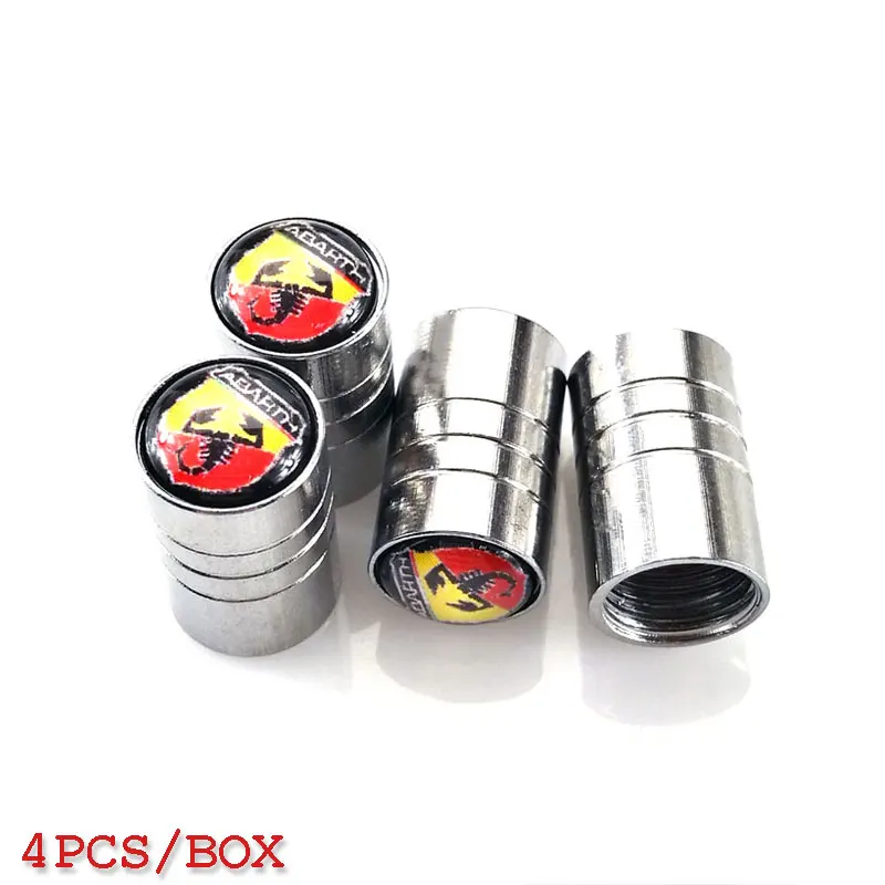 Car-stying Car Wheel Tire Valves Tyre Stem Air Caps Cover case for fiat abarth interior accessories car stying | Автомобили и