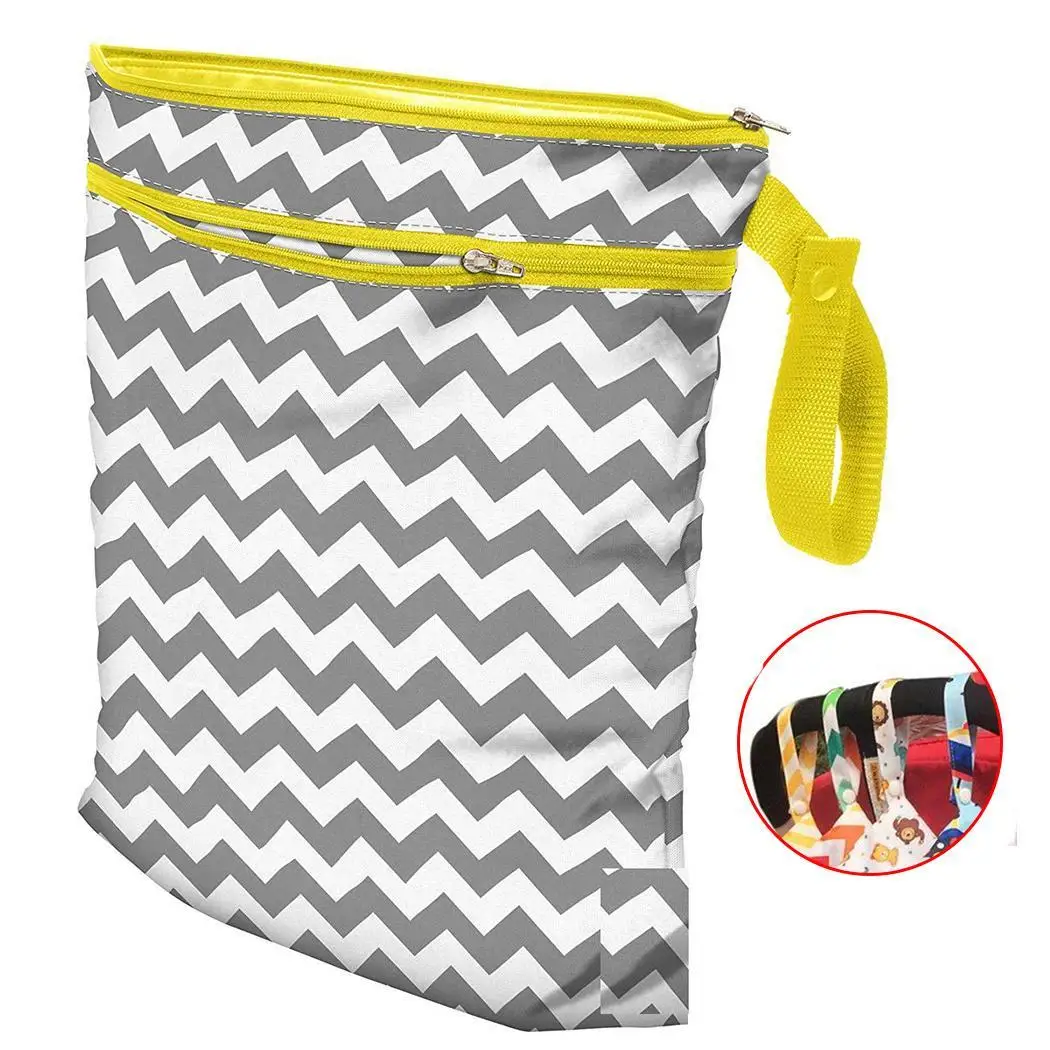 Милая полосатая сумка для детских подгузников с рисунком из мультфильма