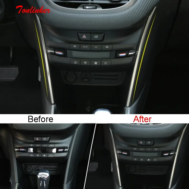 Tonlinker наклейка на крышку салона с воздушным управлением для Peugeot 2008 2014 19 Стайлинг