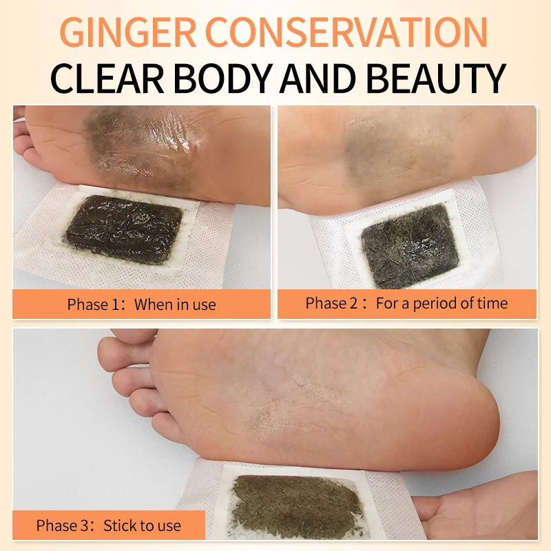 SHVYOG 14 Pcs Ginger Detox Foot Patch Remove Moisture Improve Sleep Chinese Herbal Clean the Body's Excess Toxins Warm Feet | Красота и