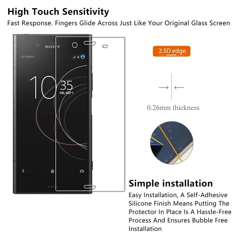 Купи 2 ПОЛУЧИ 1 для Sony XZ2 Xperia Z2 XZ2Compact Premium стекло 2.5D Закаленное XZ защита экрана