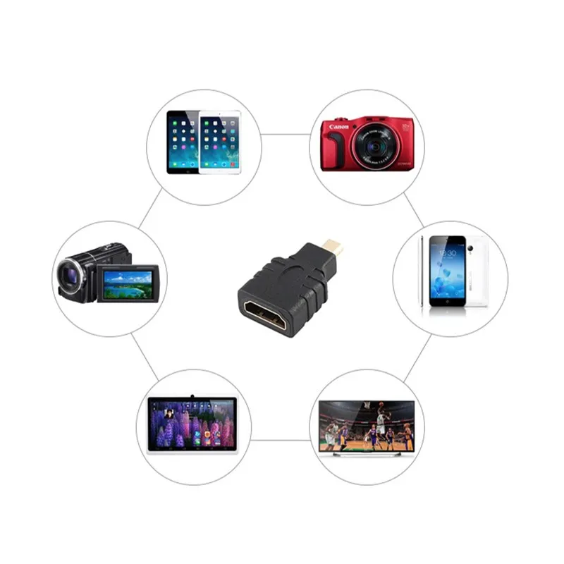 Микро HDMI папа к Женский Тип D мужской золотой удлинитель адаптер F/M конвертер