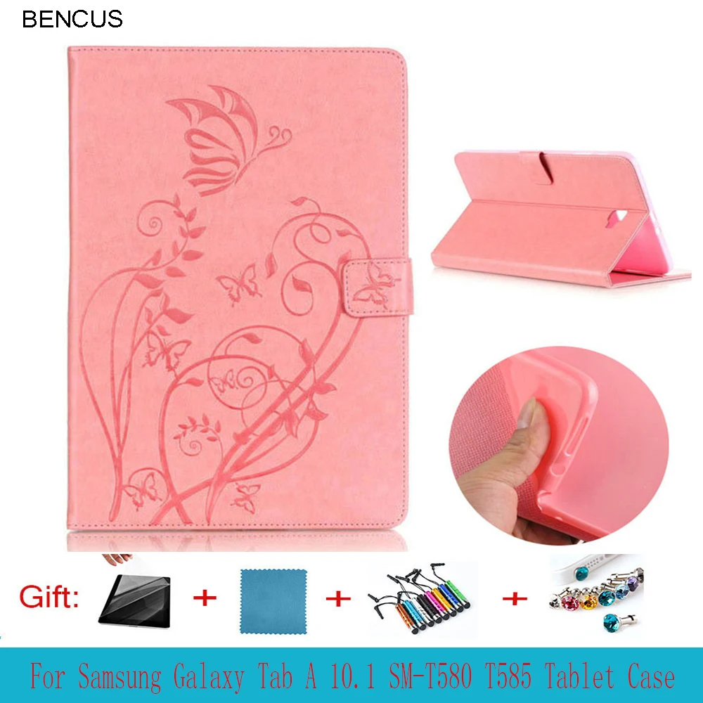 Bencus sm-t580 t585 Роскошные модные искусственная кожа флип Стенд кошелек чехол для Samsung