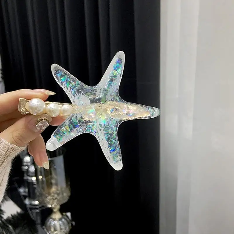 Корейская версия Морская звезда искусственная шпилька заколки для волос для женщин летние пляжные вечерние свадебные заколки аксессуары для волос