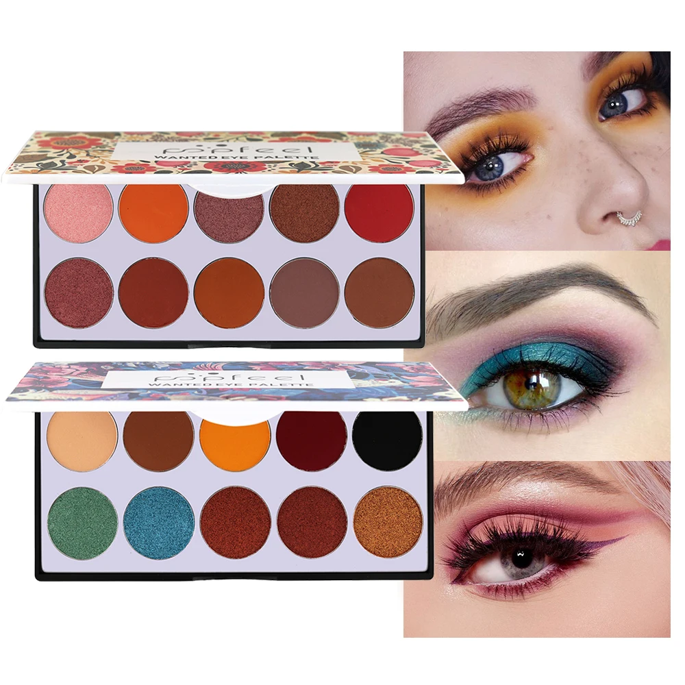 Popfeel Waterproof Matte Eyeshadow Palette Eye Makeup Glitter Shadow Long-lasting Make Up Cosmetic Nude Color |