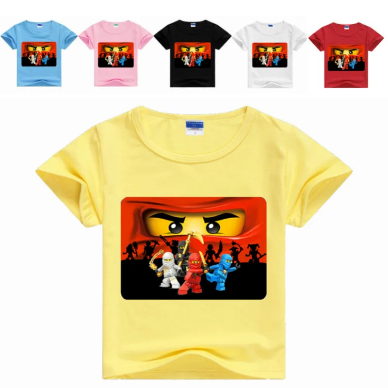 2019 летние футболки для мальчиков детская одежда Ниндзя футболка с коротким