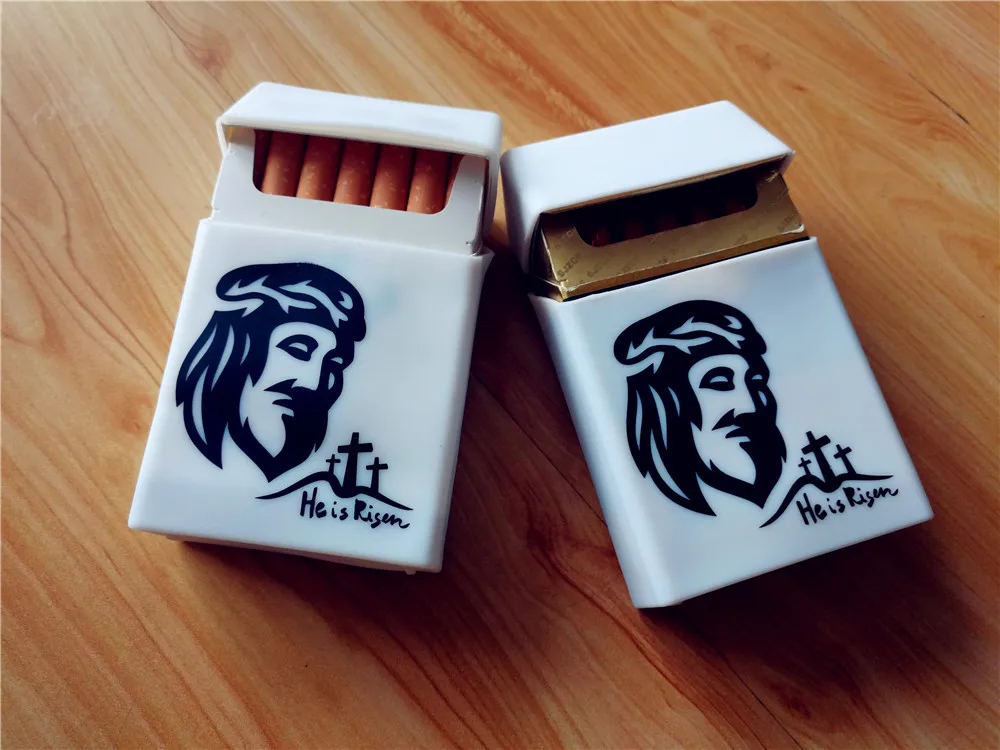Christian Catholicism Jesus Christ Fashion Rubber Cigarette Case Cover Women and Men Smoking Box Cigarettes Pack | Дом и сад