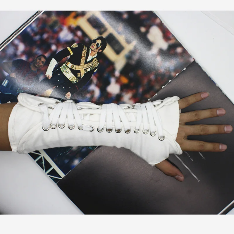 Редкий MJ Майкл Джексон Джем опасная черная фотография и перчатка Armbrace хлопок 100% в