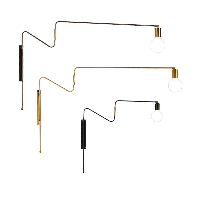 Гибкий ультра тонкий вращающийся настенный светильник с поворотным кронштейном