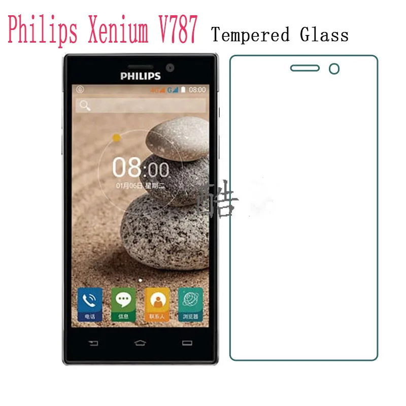 Ультратонкое Оригинальное закаленное стекло 0 3 мм для Philips Xenium V787 + 5 дюйма
