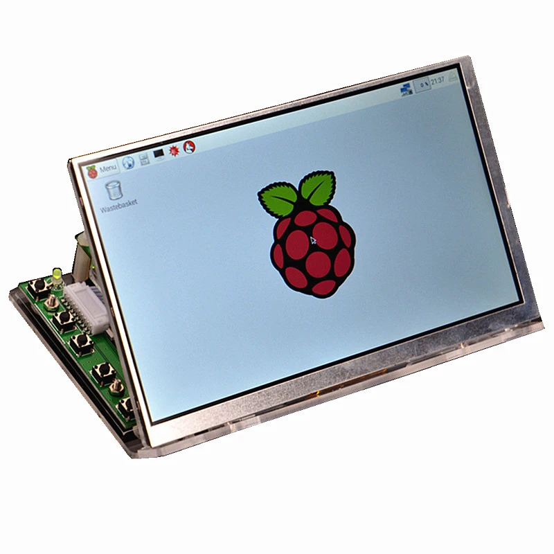 Raspberry Pi3 с 7 дюймовым HDMI HD 1024*600 сенсорным экраном модуль кронштейном корпуса