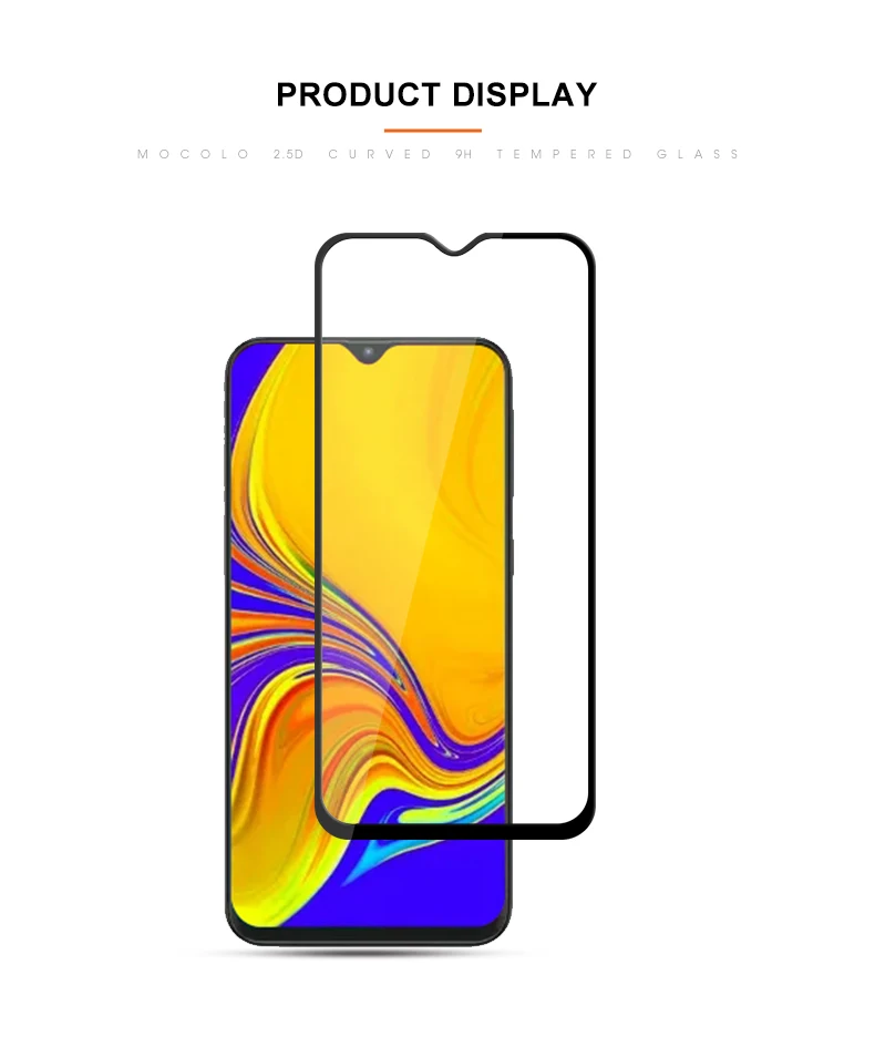 Стеклянная пленка Mocolo 9H для samsung Galaxy A20 A30 A40 A50 A70 A90 защита экрана полное покрытие A20e A20s пленка из закаленного стекла