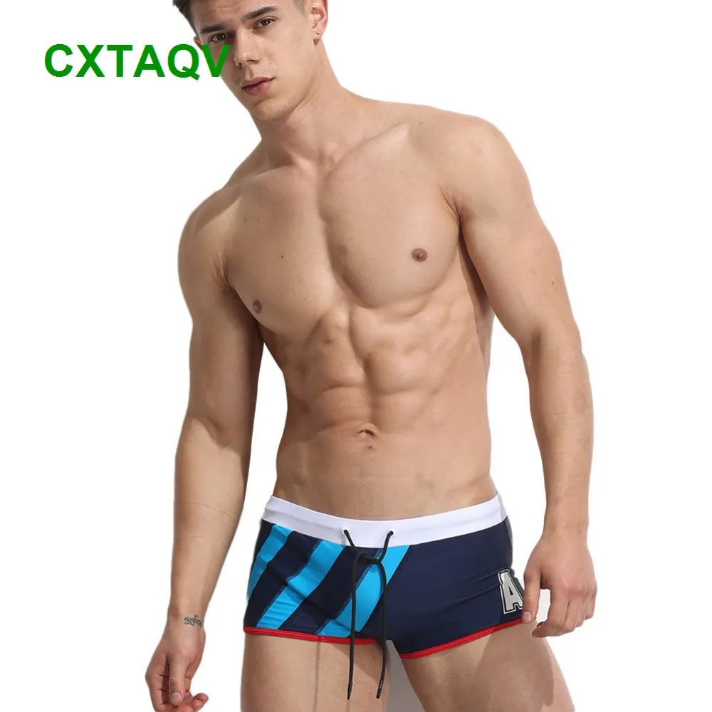 Мужской купальник с лямкой на шее хорошо прилегающие трусы-боксеры со средней