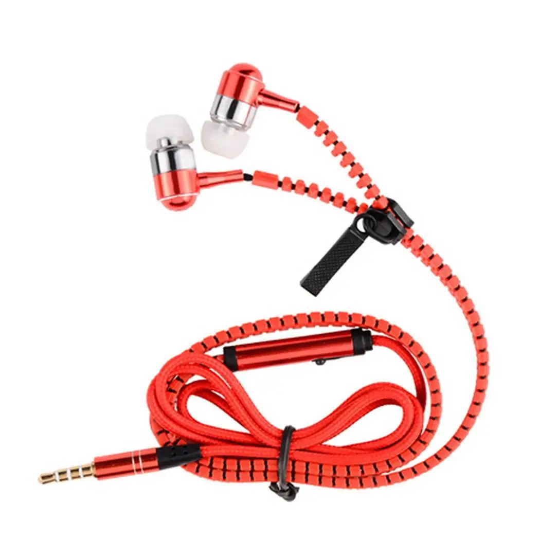 In ear Stereo 3 5 мм Jack Earbuds Zipper Phone наушники Спортивная гарнитура 32 10 500 Гц с 1 2 м/47 дюйма 18