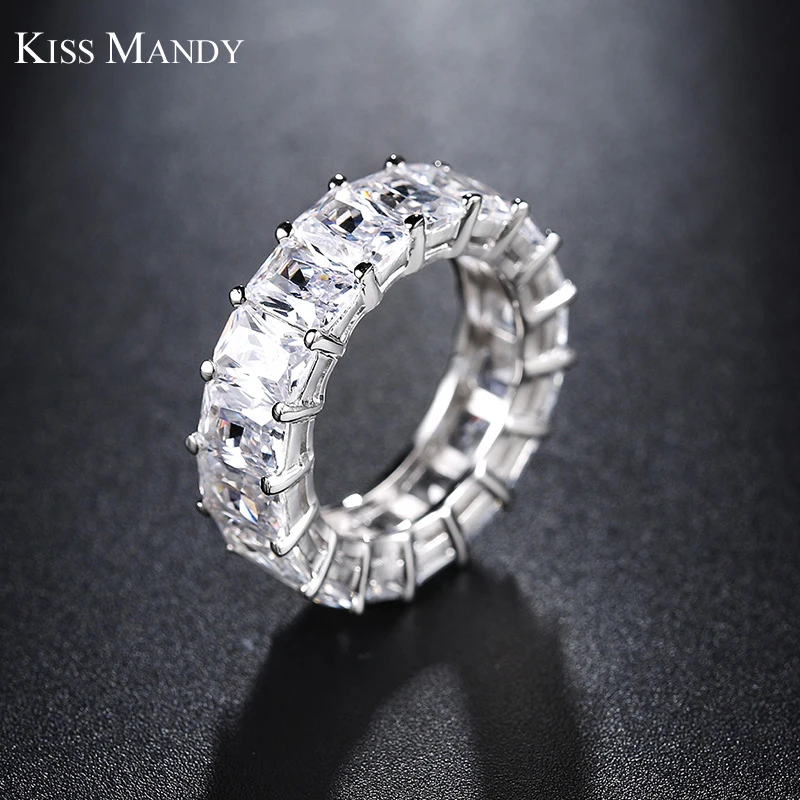Роскошные однорядные кольца KISS MANDY 17 шт. Сияющие 0 7 см AAA австрийские кубические