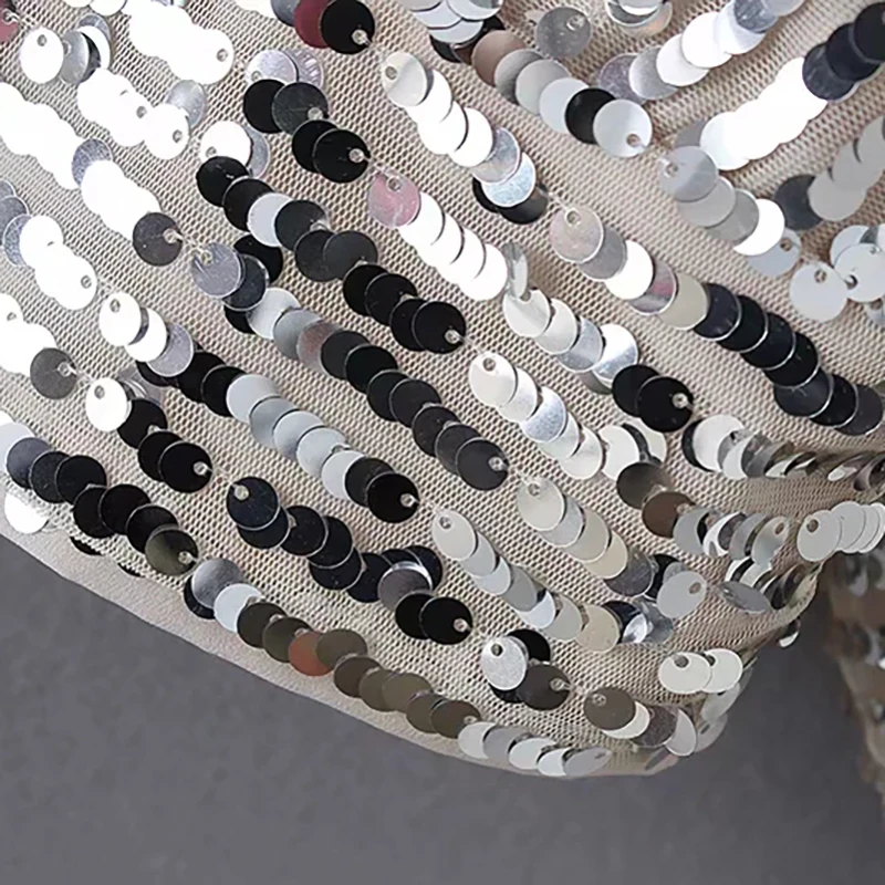 Женское облегающее кимоно серебристая блузка с v-образным вырезом и блестками