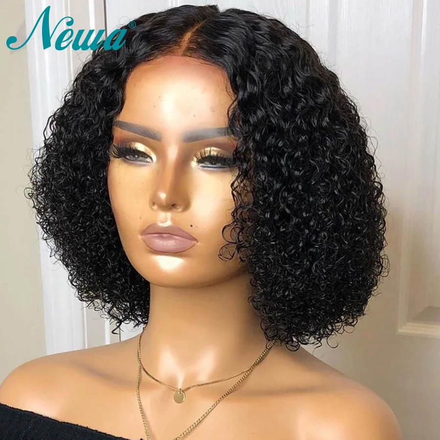 Парик Newa С Короткими Кружевными передними человеческими волосами женские