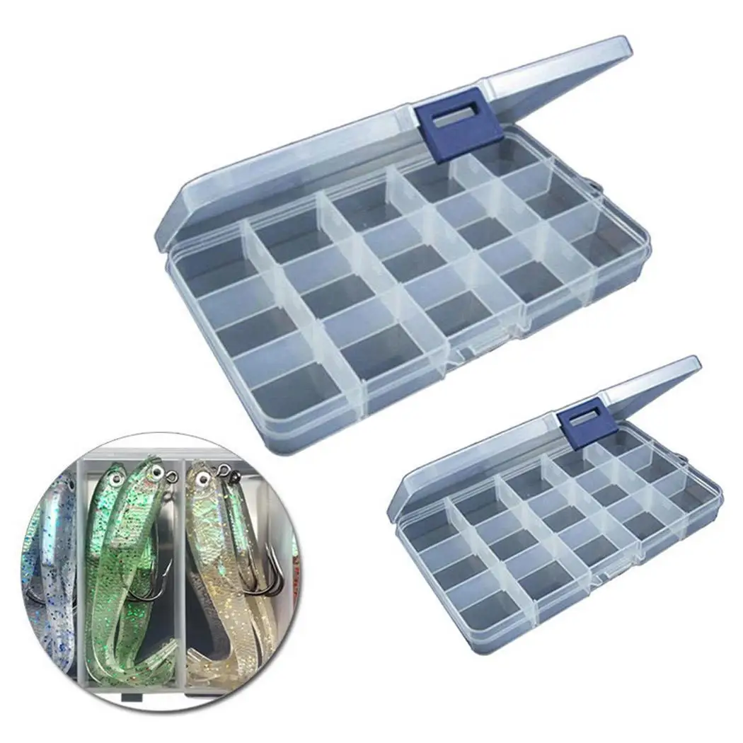 Пластиковая рыболовная приманка крючок коробка для снастей переносной чехол