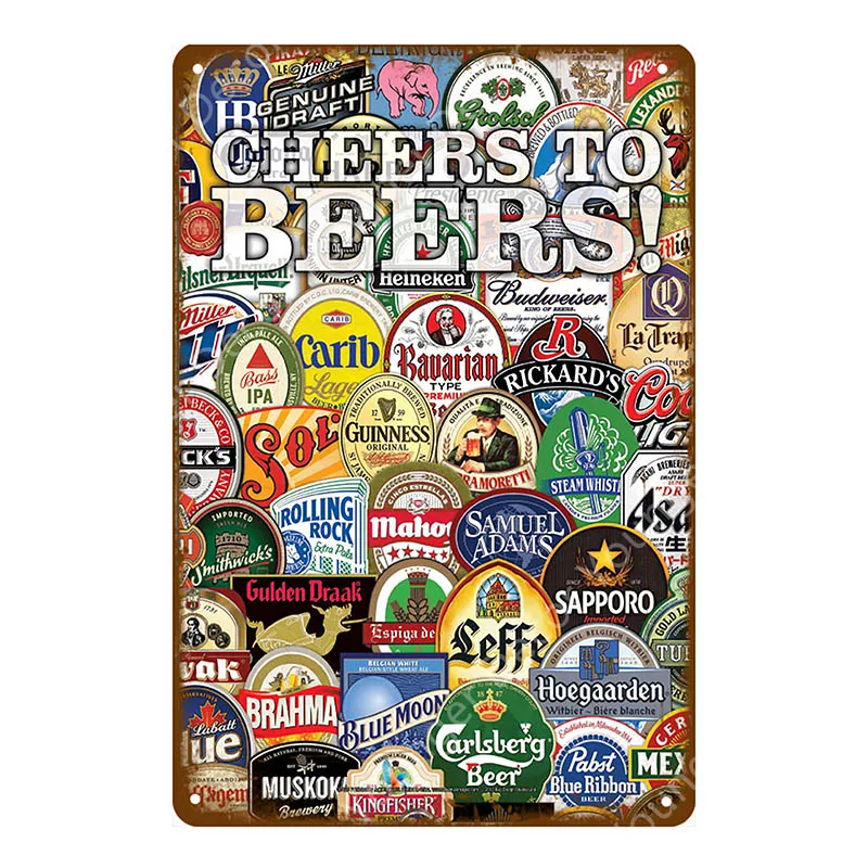 Металлические знаки Cheers To Beer, холодное красное вино, виски, плакат, Настенная художественная роспись, тарелка для паба, бара, клуба, домашний декор, винтажная табличка