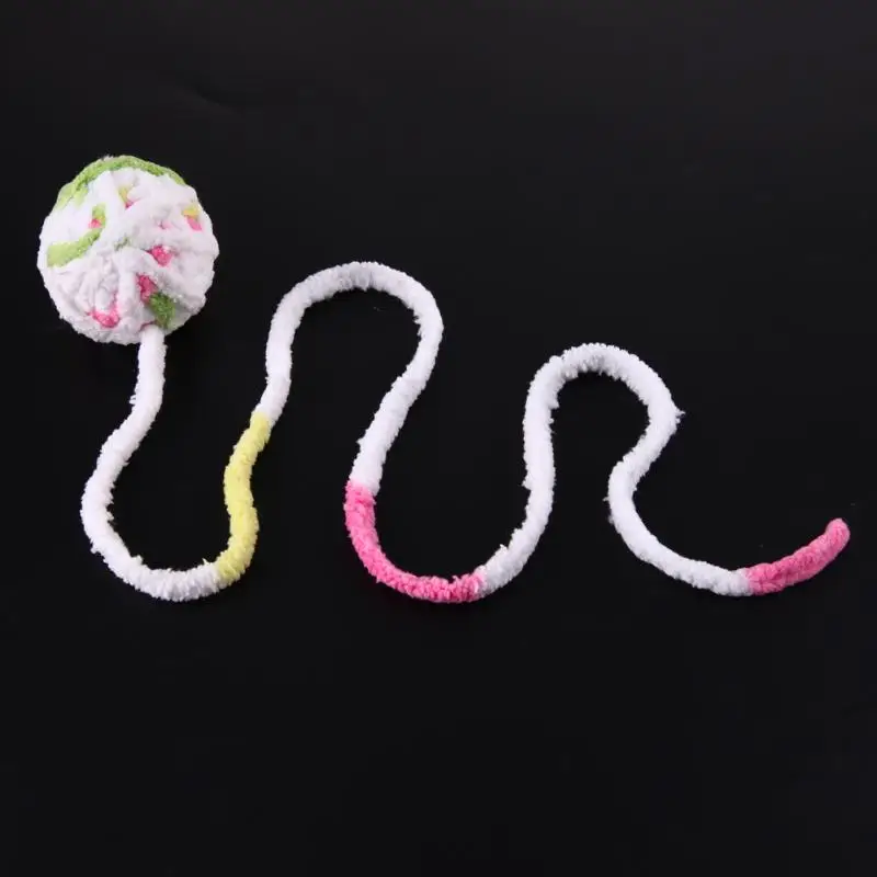 Funny Pet Cat Ball Toys Cat Puppy Bite Rope Ball Colorful Squeak Pet Wool Exrecise Toy Dog Kitten Chew Playing Toys Supplies