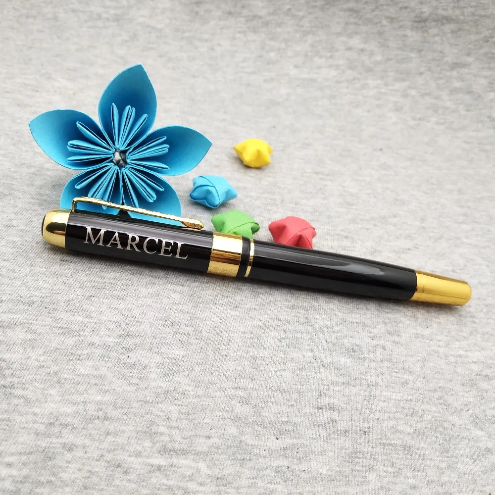 

FREE name Personalized Birthday gift with my own name engraved on Fountain pen body or cap custom logo text free