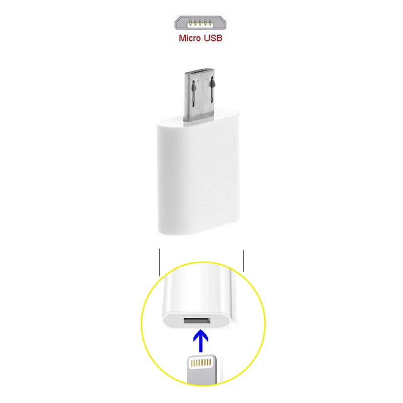TCAM 8 Pin For Lightning Female To Micro USB Male Adapter Converter LG Xiaomi Huawei M55| |
