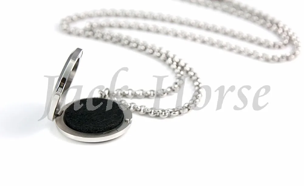 (30 мм) Эфирное масло дерева раньше 316L S. Стальное ожерелье с медальонами |