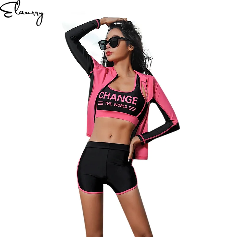 Купальный костюм с длинными рукавами спортивный купальник для женщин серфинг