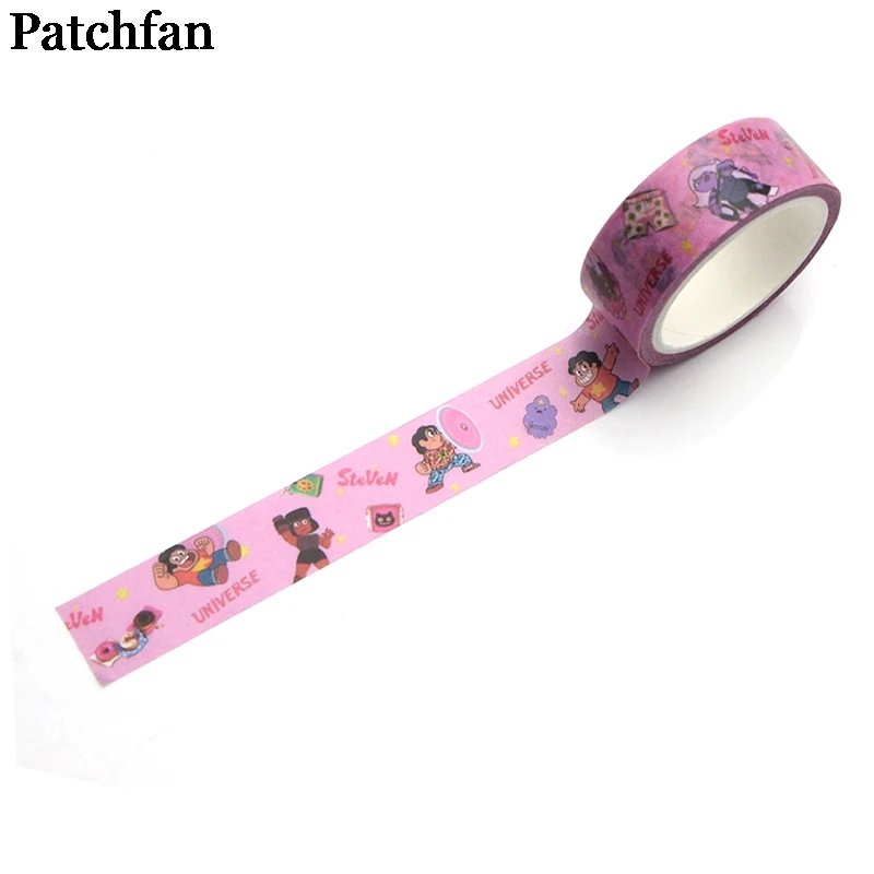 Patchfan персонаж Стивен Вселенная Дети Винтаж забавные DIY Скрапбукинг клей васи маскирующая Лента Печатный узор наклейка A2162