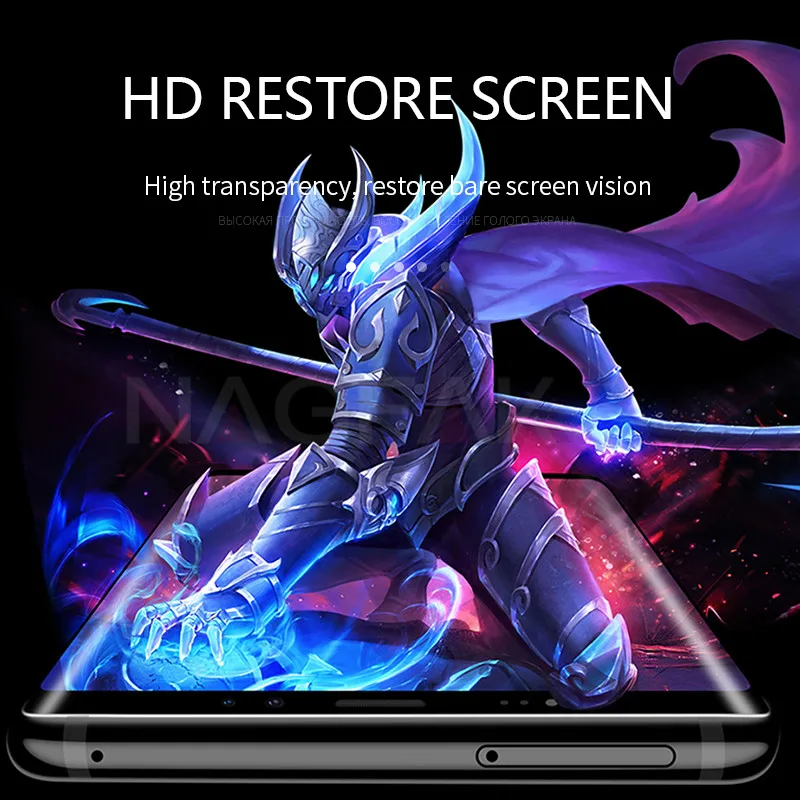 Защитная пленка NAGFAK для Samsung Galaxy S9 Plus S8 Мягкая изогнутая 3d-пленка задней панели не