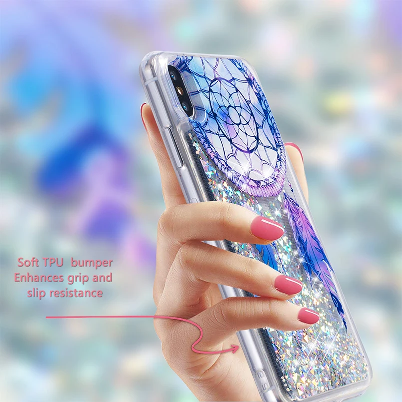 Luxury Bling Soft TPU Cover For Samsung A5 A6 A7 A8 J4 J5 J6 2018 Dynamic S9 S10 Liquid Quicksand Case |