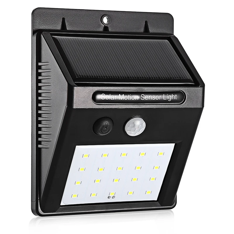 [LTOON]LED Солнечная энергия PIR датчик движения настенный светильник 20 LED Открытый