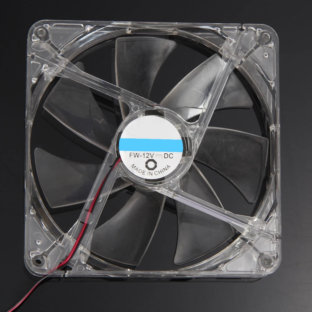 Новый прозрачный чехол для ПК 12 см с крассветодиодный подсветкой 7 лопастный