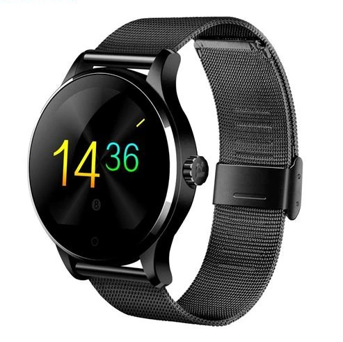 Смарт-часы ACCEWIT K88H, водонепроницаемые, Bluetooth, умные часы, отслеживание пульса, монитор, шагомер, наручные часы для Android IOS, pk Huami - Цвет: Black STAINLESS
