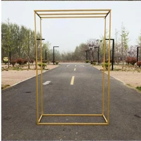 new wedding props wrought iron geometry road wedding stage screen decoration creative wedding decoration background frame