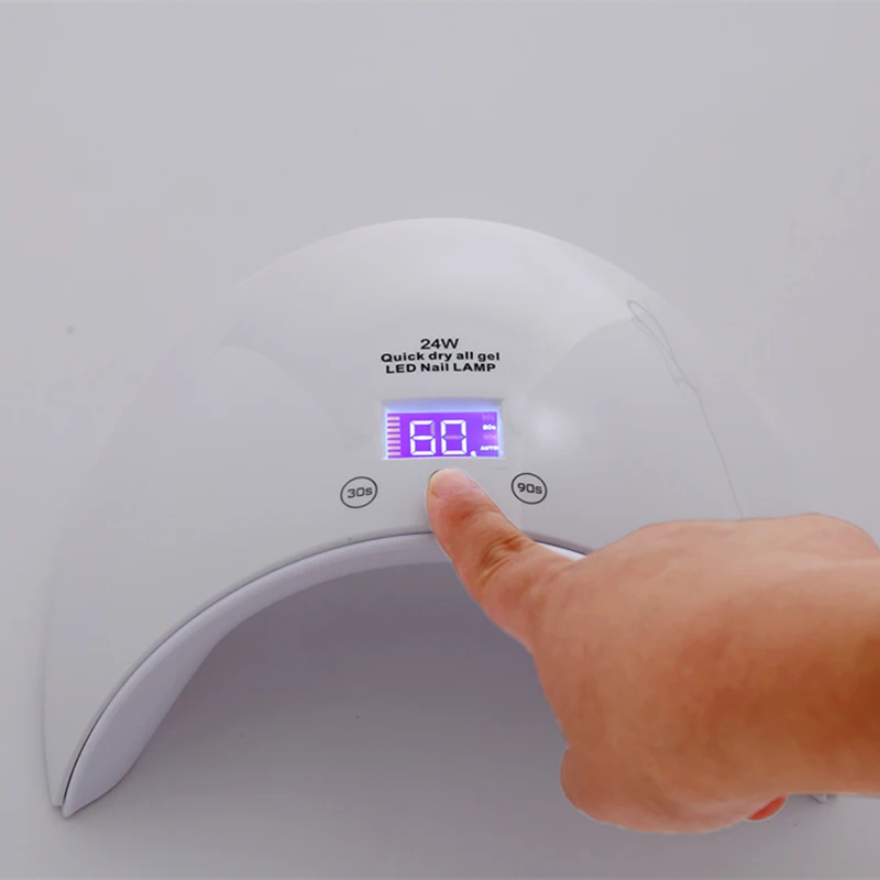 Автомобильная сенсорная светодиодная УФ лампа для ногтей 24 Вт быстрая Сушилка